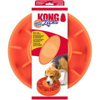Produktbild von KONG Licks Mealtime Slow Feeder Futternapf aus Kunststoff Orange