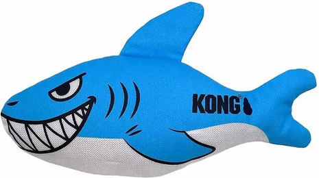 Produktbild von Kong Maxx Shark Plüschspielzeug für Hunde Blau Größe M