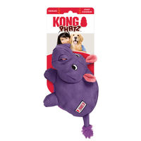 Produktbild von KONG Phatz Hippo Quietschspielzeug aus Plüsch für Hunde in Lila Größe M