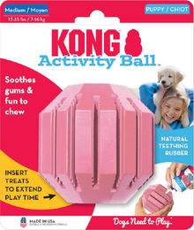 KONG Puppy Activity Ball Kauspielzeug für Welpen aus Naturkautschuk Größe M - 1 Stk. – Bild 1 von 10