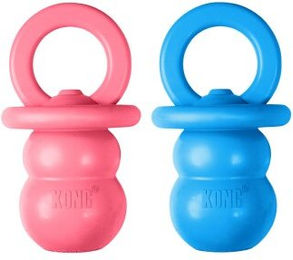 KONG Puppy Binkie Kauspielzeug für Welpen aus Naturkautschuk Rosa Größe S - 1 Stk. – Bild 1 von 5