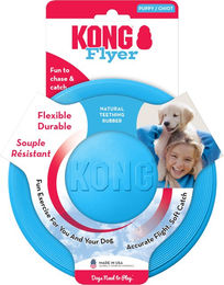 KONG Puppy Flyer Frisbee aus Naturkautschuk für Welpen Größe S in Rosa oder Blau - 1 Stk. – Bild 1 von 7
