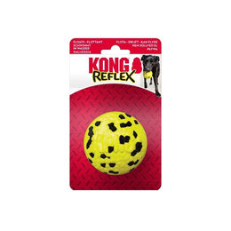 KONG Reflex Ball L Gelb Schwimmendes Hundespielzeug Robust und Langlebig 7,6cm – Bild 1 von 2