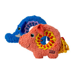 KONG Ringaroos Plüschspielzeug Schwein Blau für Hunde – Bild 1 von 3