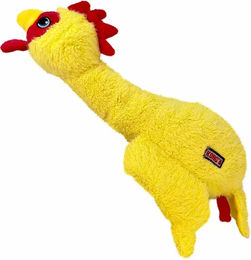 Produktbild von Kong Scruffs Chicken Plüschspielzeug für Hunde Gelb M/L 39x25x13 cm