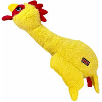 Produktbild von Kong Scruffs Chicken Plüschspielzeug für Hunde Gelb M/L 39x25x13 cm