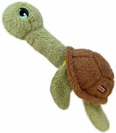 Produktbild von Kong Scruffs Plüschspielzeug Schildkröte für Hunde Grün M/L