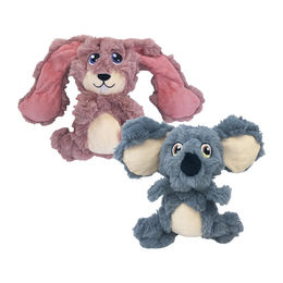 KONG Scrumplez Kaninchen Plüschspielzeug mit Quietschefunktion Rosa Größe M – Bild 1 von 5