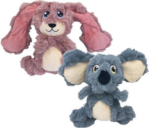 KONG Scrumplez Koala Plüschspielzeug für Hunde in Grau und Beige mit Quietschfunktion – Bild 1 von 6