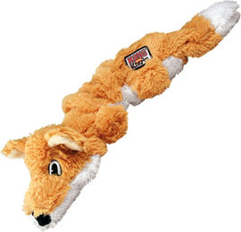 KONG Scrunch Knots Fuchs Plüschspielzeug mit Seil für kleine und mittelgroße Hunde Größe S/M – Bild 1 von 7