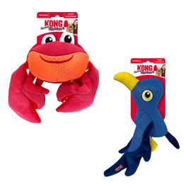 KONG Shakers Shimmy Crab Plüschspielzeug für Hunde aus Kunstleder Medium Rot – Bild 1 von 6