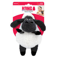 Produktbild von Kong Sherps Floofs Sheep Plüschspielzeug für Hunde Größe M Schwarz Weiß