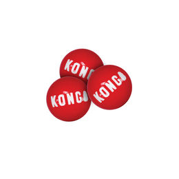 KONG Signature Ball Medium – Robustes Hundespielzeug zum Apportieren in Rot und Bunt – Bild 1 von 3