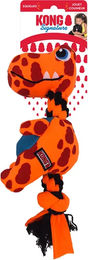 Produktbild von Kong Signature Dynos Plüschspielzeug für Hunde aus Fleece in Bunt und Orange