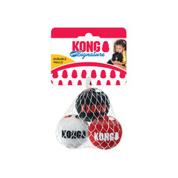 KONG Signature Sport Balls Hundespielzeug aus Gummi 3er Pack Größe S Bunt – Bild 1 von 2