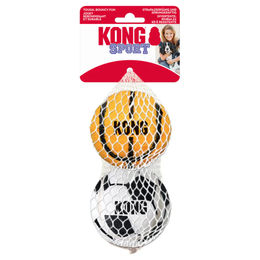 KONG Sport Balls Hundespielzeug aus Gummi Größe L 2er-Pack Bunt – Bild 1 von 2
