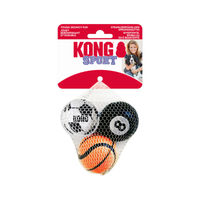 Produktbild von KONG Sport Balls Hundespielzeug aus Gummi klein S 3er-Pack bunt