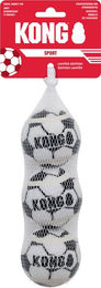 KONG Sport Soccer Ball Hundespielzeug Größe M Weiß 3 Stück – Bild 1 von 2