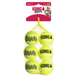 Produktbild von KONG SqueakAir Balls Medium Gelbe Hundespielzeug Bälle 6er Pack