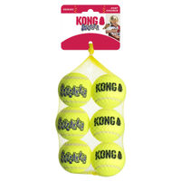 Produktbild von KONG SqueakAir Balls Medium Gelbe Hundespielzeug Bälle 6er Pack