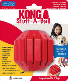 KONG Stuff-A-Ball Hundespielzeug aus Naturkautschuk Größe M Rot - 1 Stk. – Bild 1 von 9
