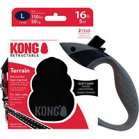 Produktbild von KONG Terrain Rollleine für große Hunde Schwarz Größe L mit 5 m Nylon-Gurt