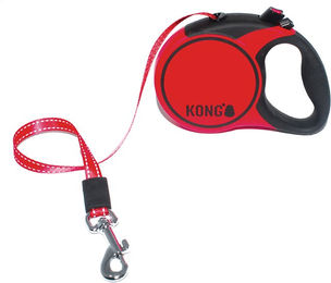 Produktbild von KONG Terrain Rollleine für Hunde mittlere Rassen Rot Größe S - 1 Stk.