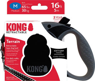 KONG Terrain Rollleine für Hunde Schwarz Größe M aus Nylon - 1 Stk. – Bild 1 von 5