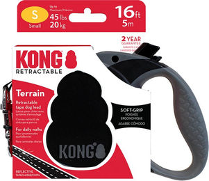 KONG Terrain Rollleine Schwarz Größe S für mittlere Hunderassen aus Nylon - 5 m – Bild 1 von 5