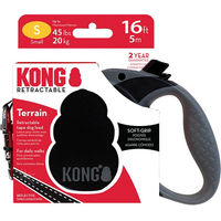 Produktbild von KONG Terrain Rollleine Schwarz Größe S für mittlere Hunderassen aus Nylon - 5 m