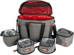 KONG Transportbox Reisenapf Grau-Rot aus wasserabweisendem Polyester – Bild 1 von 6