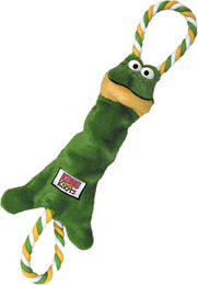 Produktbild von KONG Tugger Knots Frosch Hundespielzeug aus Baumwolle in Grün und Gelb - 1 Stk.