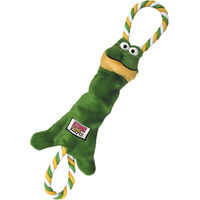 Produktbild von KONG Tugger Knots Frosch Hundespielzeug aus Baumwolle in Grün und Gelb - 1 Stk.