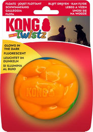 KONG Twistz High-Viz Ball für Hunde in Orange Groß – Bild 1 von 3