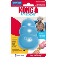 Produktbild von KONG Welpenspielzeug aus Naturkautschuk für die Zahnpflege Blau Größe M