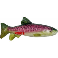 Produktbild von Kong Wild Shieldz Trout Wurfspielzeug Dummy aus Plüsch für Hunde Größe M Bunt