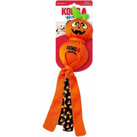Produktbild von Kong Wubba Ballistic Halloween Kürbis Quietschspielzeug aus Plüsch für Hunde in Orange