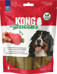 KONG Ziggies Enhanced Kausnack für Hunde M/L Vegan und Ohne tierisches Protein 227 g - 2 x 227 g – Bild 1 von 8