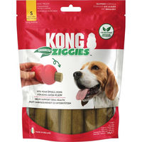 Produktbild von KONG Ziggies Enhanced Zahnpflege-Snack für Welpen und kleine Hunde S Vegan und ohne tierisches Protein 198 g - 198 g