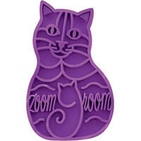Produktbild von KONG ZoomGroom Katzenbürste aus Gummi in Lila und Blau - 1 Stk.