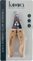 Produktbild von kooa Bambus-Krallenschere aus Edelstahl für Katzen klein bis mittel Braun L 15,4 x 5,4 x 1,4 cm