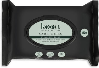 Produktbild von kooa Care Pflegematerial für Haut und Fell mit Erdbeer-Duft vegan 50 Stück - 50 Stk.