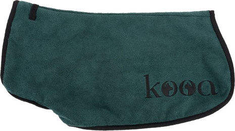 kooa Deluxe Hundebademantel aus Mikrofaser Grün Größe L mit 58 cm Rückenlänge – Bild 1 von 1
