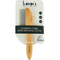 Produktbild von kooa Kamm aus Bambus mit rotierenden Zähnen für alle Felltypen L 21,5 x B 5,5 x H 1,5 cm