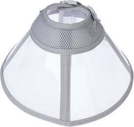 Produktbild von kooa Premium-Halskrause für Haustiere aus Polyester Grau Größe L für 36 - 46 cm Halsumfang