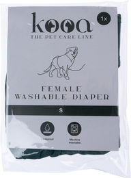 Produktbild von kooa Waschbare Hundewindel für Hündinnen aus Polyester Größe S in Grün Weiß