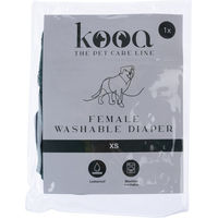 Produktbild von kooa Waschbare Hundewindel für Hündinnen Größe XS aus Polyester in Grün Weiß
