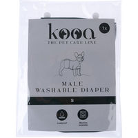 Produktbild von kooa Waschbare Rüdenwindel für kleine Hunde in Größe S aus Polyester in Grün Weiß