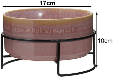 Koopman Futternapf Set für Hunde und Katzen aus Keramik 2er Pack Rosa 17x10cm – Bild 1 von 3