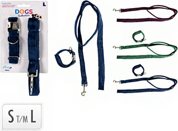 Koopman Hund Set aus Halsband und Leine in Blau 120 cm – Bild 1 von 1